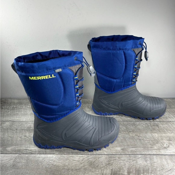 Merrell Other - Merrell -40 Quest Waterproof Blue Mens Boys Hiking Snow Winter Boots Size 7